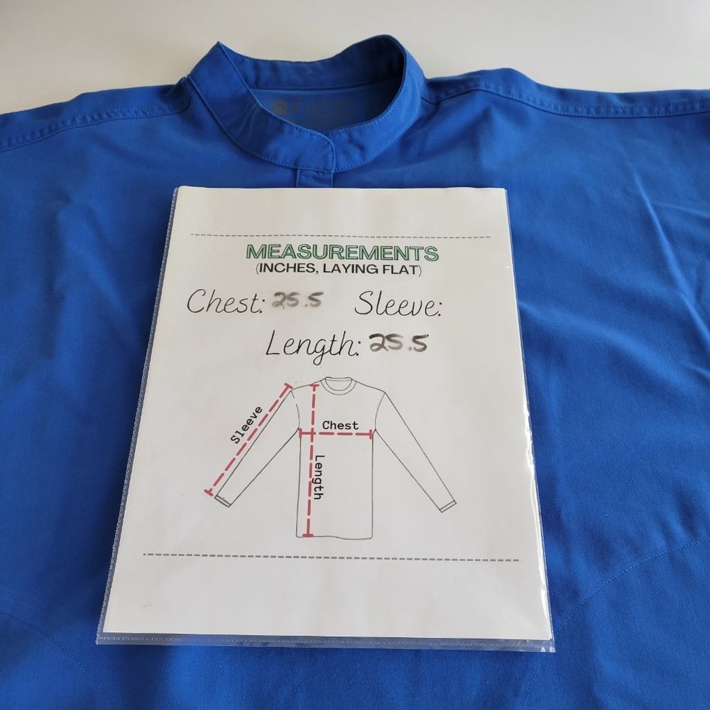 FIGS Technical Collection Rafaela Oversized Sleeveless Split Neck Scrub Top Blue - Picture 10 of 10